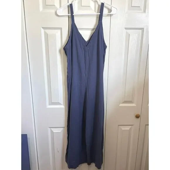 Urban Outfitters Marta Blue Linen Blend Sleeveless Jumper Size Small - Picture 7 of 8